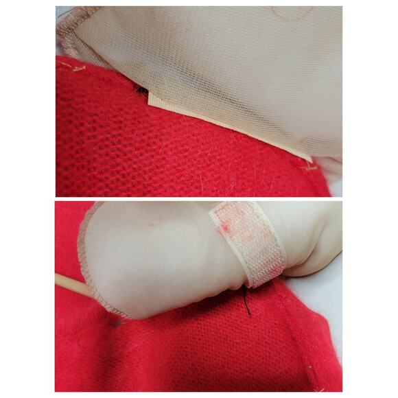 VTG Rafaella Angora Rabbit Wool Holiday Christmas Ribbon Jingle Bell Sweater✨️M - Picture 9 of 14